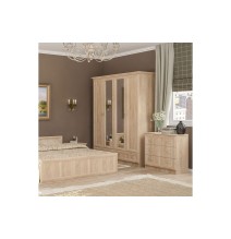 Cómoda de 3 Cajones, Color Cambria, 80.5x38x77 cm, Mueble Organizador para Dormitorio.